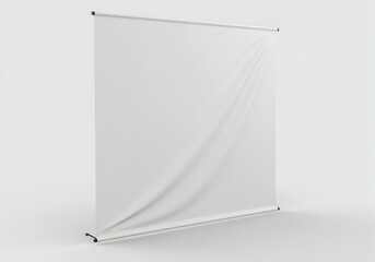 White Fabric Backdrop on Adjustable Stand