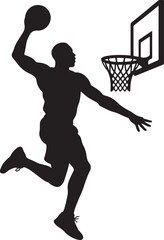 Naklejka premium basketball player silhouette vector