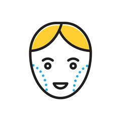 Multi color icon for cheek
