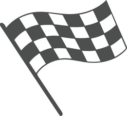 Racing single flag silhouette vector