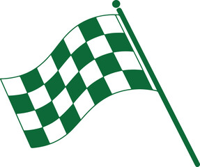 Racing single flag silhouette vector