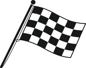 Racing single flag silhouette vector