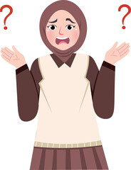 Female Character With Confused Face