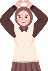 Korean Culture Inspired Hand Sign by Girl