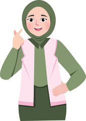 Girl Smiling with Korean Saranghaeyo Gesture