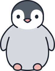 Happy Dancing Baby Penguin Vector in Winter Outfit – Kids Celebration Theme