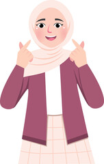 Girl Making Saranghaeyo Finger Heart Sign