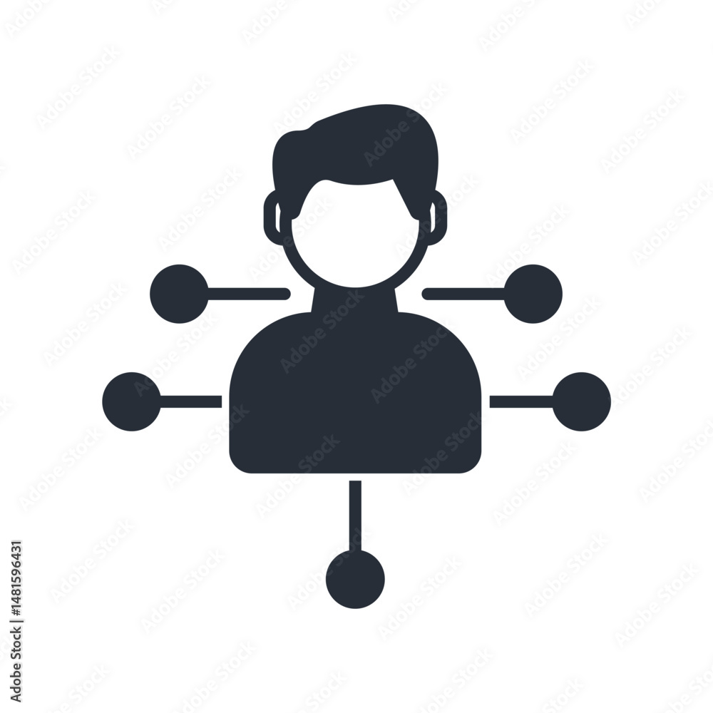 Poster skills icon. vector.editable stroke.linear style sign for use web design,logo.symbol illustration.