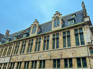  Historic building in Ghent, belgium: a blend of medieval and renaissance architecture