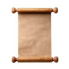 Fototapeta premium An old scroll, perfect for conveying a sense of history, secret, or important message. The parchment paper has an aged appearance