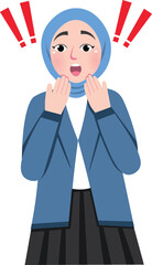 Surprised Girl with Shocked Facial Expression