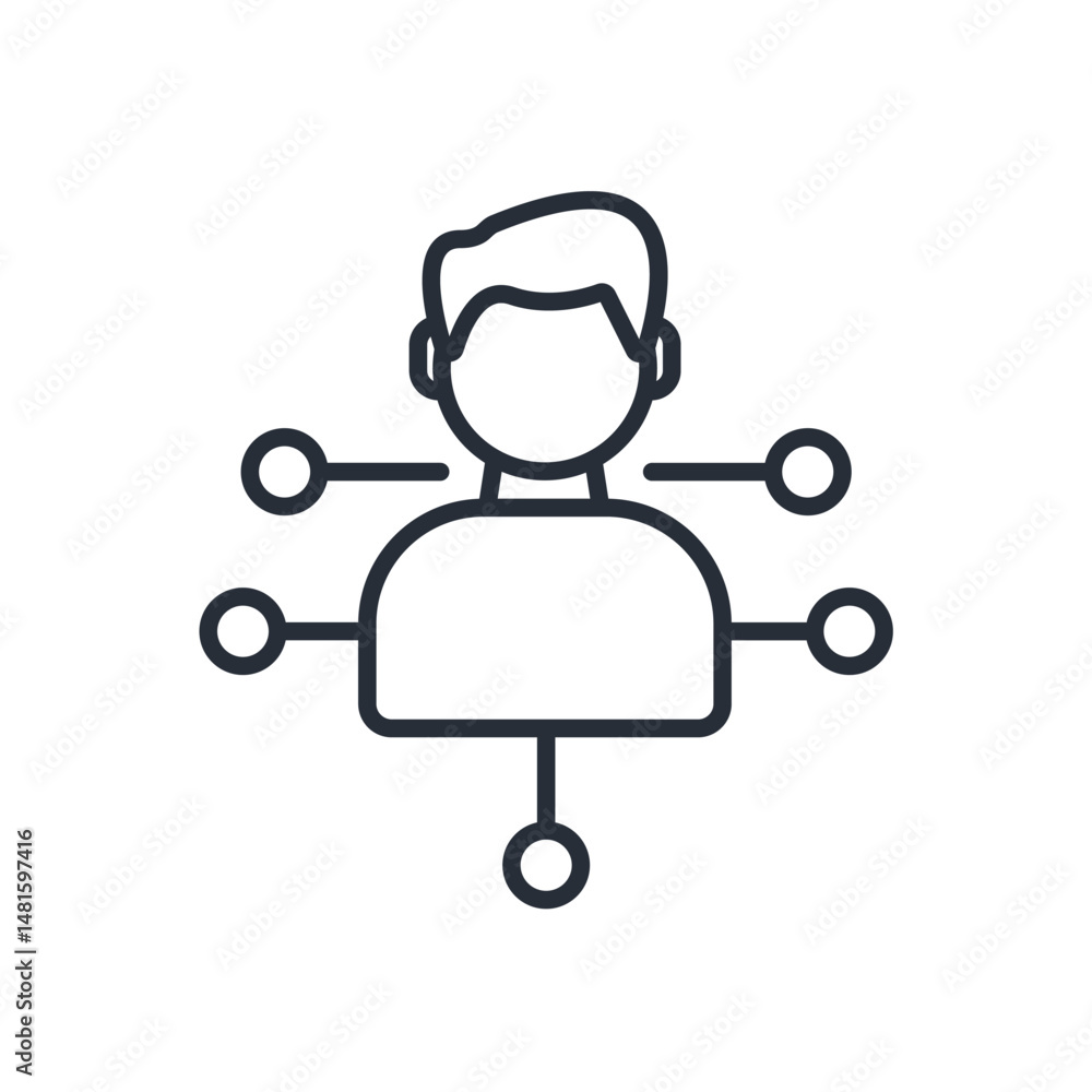 Poster skills icon. vector.editable stroke.linear style sign for use web design,logo.symbol illustration.