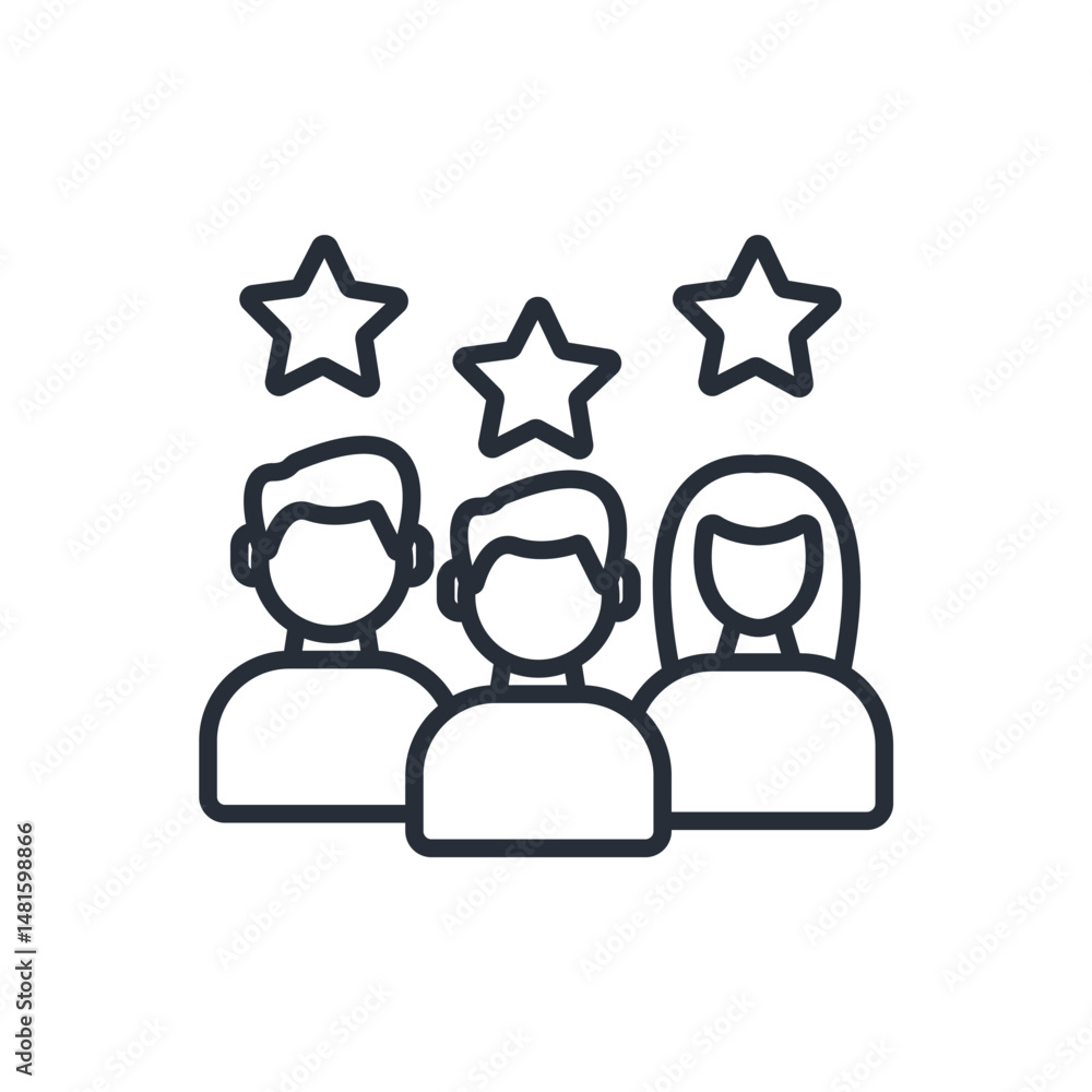Poster experts icon. vector.editable stroke.linear style sign for use web design,logo.symbol illustration.