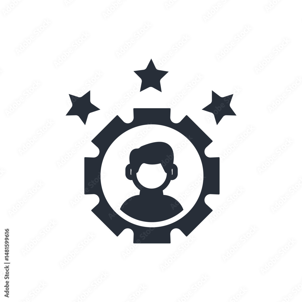 Poster experience icon. vector.editable stroke.linear style sign for use web design,logo.symbol illustratio