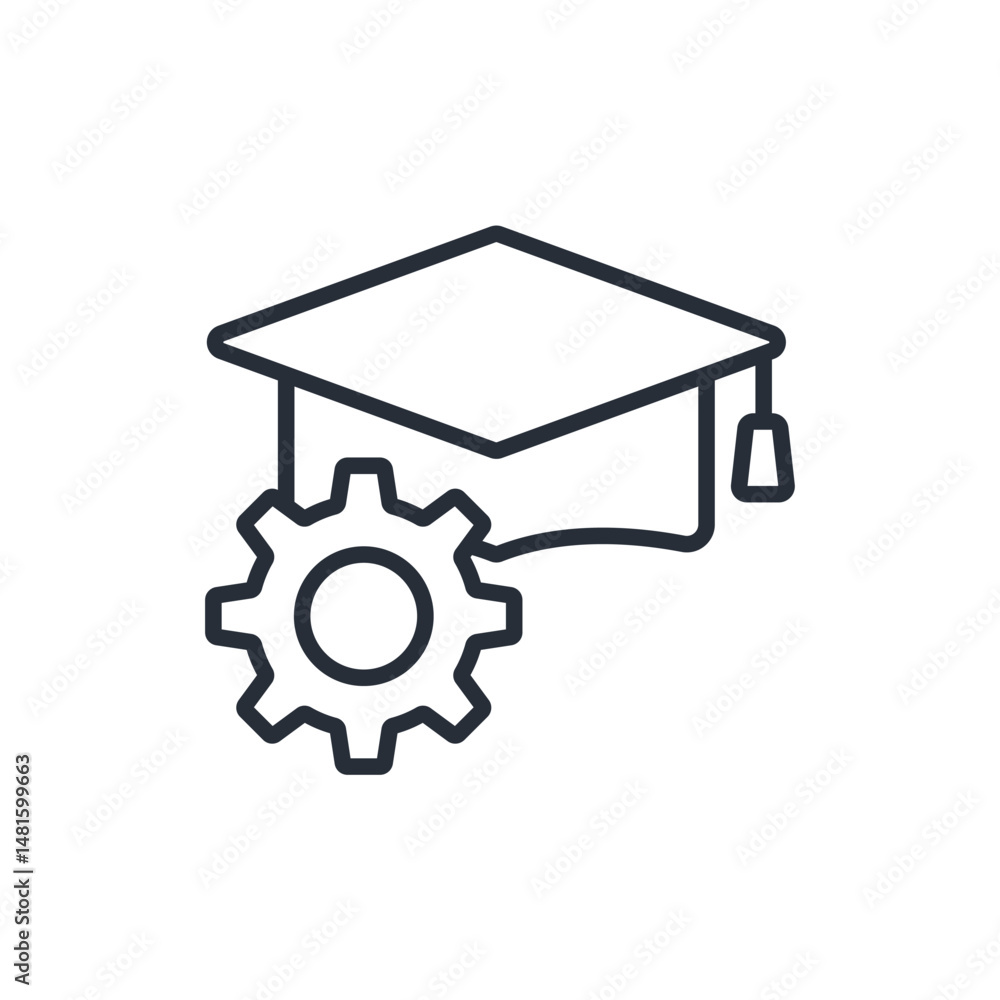 Poster mastery icon. vector.editable stroke.linear style sign for use web design,logo.symbol illustration.
