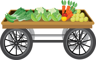 Local Seller with Various Produce at Street Market