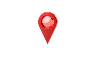 Red 3D Location Marker Pin