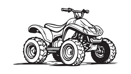 Obraz premium ATV line art illustration 