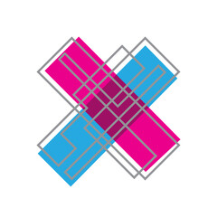 custom abstract Letter X logo design vector concept illustration