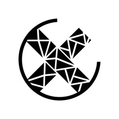 custom abstract Letter X logo design vector concept illustration