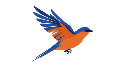 Obraz premium Soaring Flight: A vibrant avian creature takes wing, showcasing an elegant display of motion with colorful plumage.