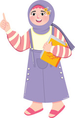 Girl Going to Mosque for Quran Lesson