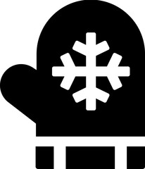 Rounded Filled Mitten Icon