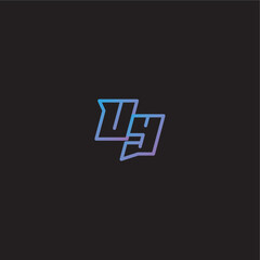 Obraz premium amazing esport style UY monogram logo design letter dinamyc line gaming concept
