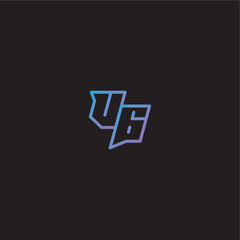 Obraz premium amazing esport style VG monogram logo design letter dinamyc line gaming concept