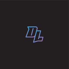 dinamyc line gaming concept DL amazing esport style monogram logo design letter