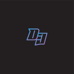 dinamyc line gaming concept DJ amazing esport style monogram logo design letter