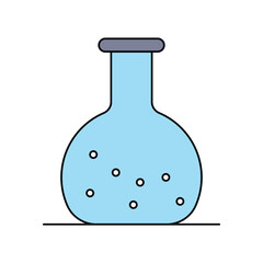 flask lineal color line icon with white background vector stock illustration