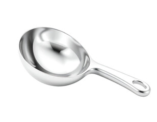Shiny Stainless Steel Scoop Isolated on Transparent Background