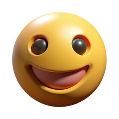 Fototapeta premium 3D illustration smile icon