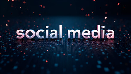 Obraz premium Futuristic High-Tech Background Composed of Tiny Shimmering Hexagonal Grids and Glowing Blue Circuit Elements