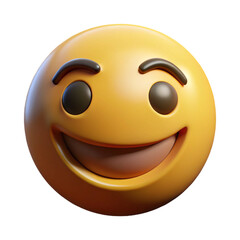 Naklejka premium 3D illustration smile icon