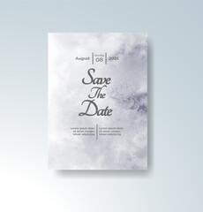 Wedding invitation with abstract watercolor background
