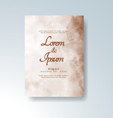 Wedding invitation with abstract watercolor background
