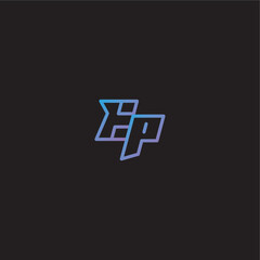 dinamyc line gaming concept EP amazing esport style monogram logo design letter