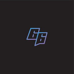 dinamyc line gaming concept monogram logo design letter amazing esport style GG