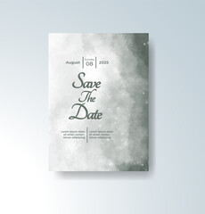 Wedding invitation with abstract watercolor background