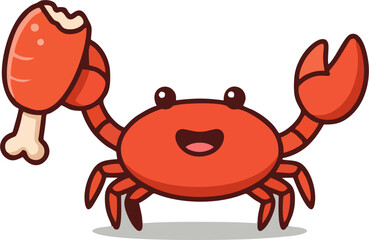Vector Pattern of King Crab Characters – Seamless Design for Fabric and Wallpaper