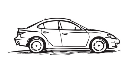Car line art illustration 