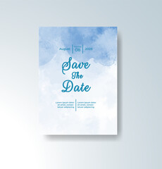 Wedding invitation with abstract watercolor background