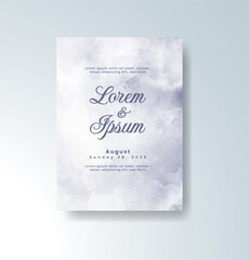 Wedding invitation with abstract watercolor background