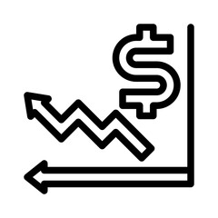 dollar sign line icon