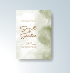 Wedding invitation with abstract watercolor background
