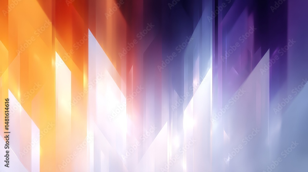 Poster Dynamic upward arrows create a sense of growth and energy, enhanced by vibrant lighting effects against a smooth gradient background in motion