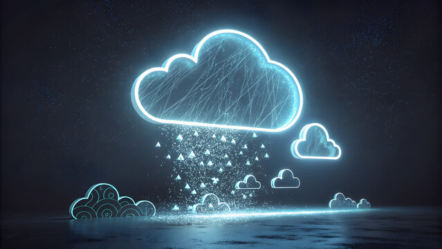 Cloud Computing Creative Icon - 2D Rendering
