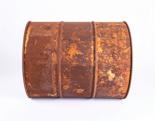 Abandoned Rusty Iron Drum